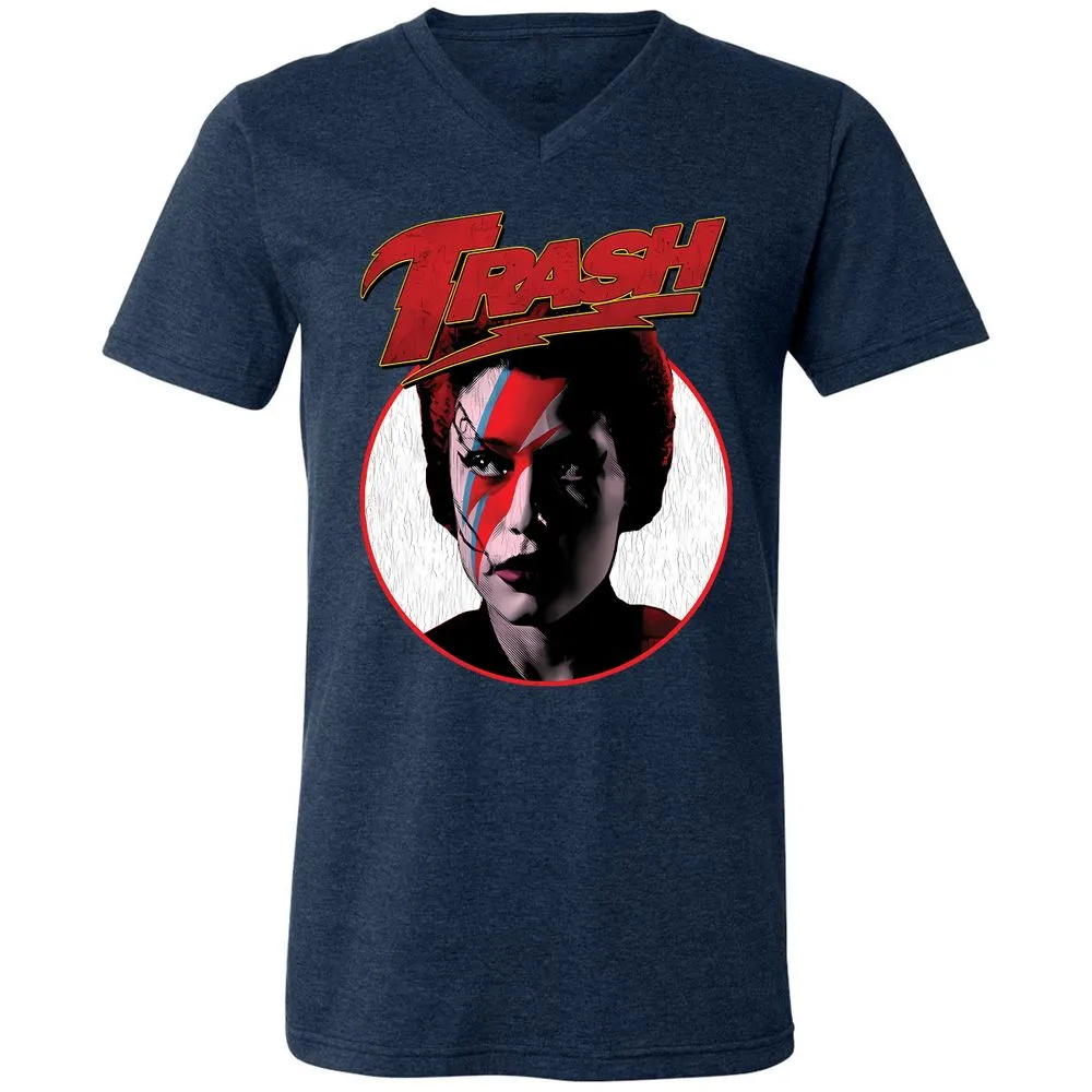 Unisex V-Neck T-Shirt - 3YLRFBPQ - Heather Navy - 15