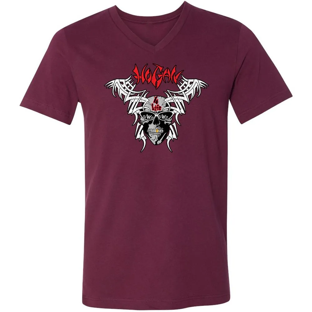 Unisex V-Neck T-Shirt - QKHZQ6EX - Maroon - 6
