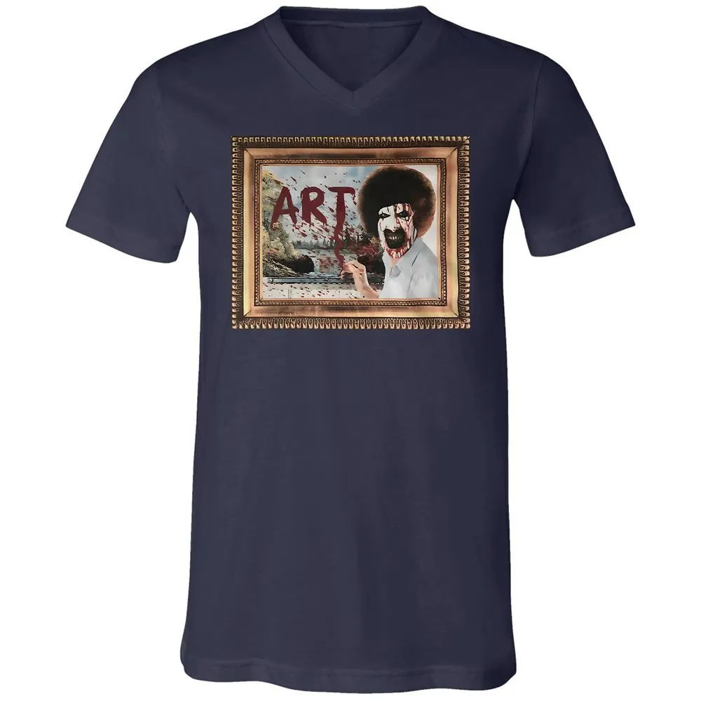 Unisex V-Neck T-Shirt - BWV4E9M1 - Navy - 2
