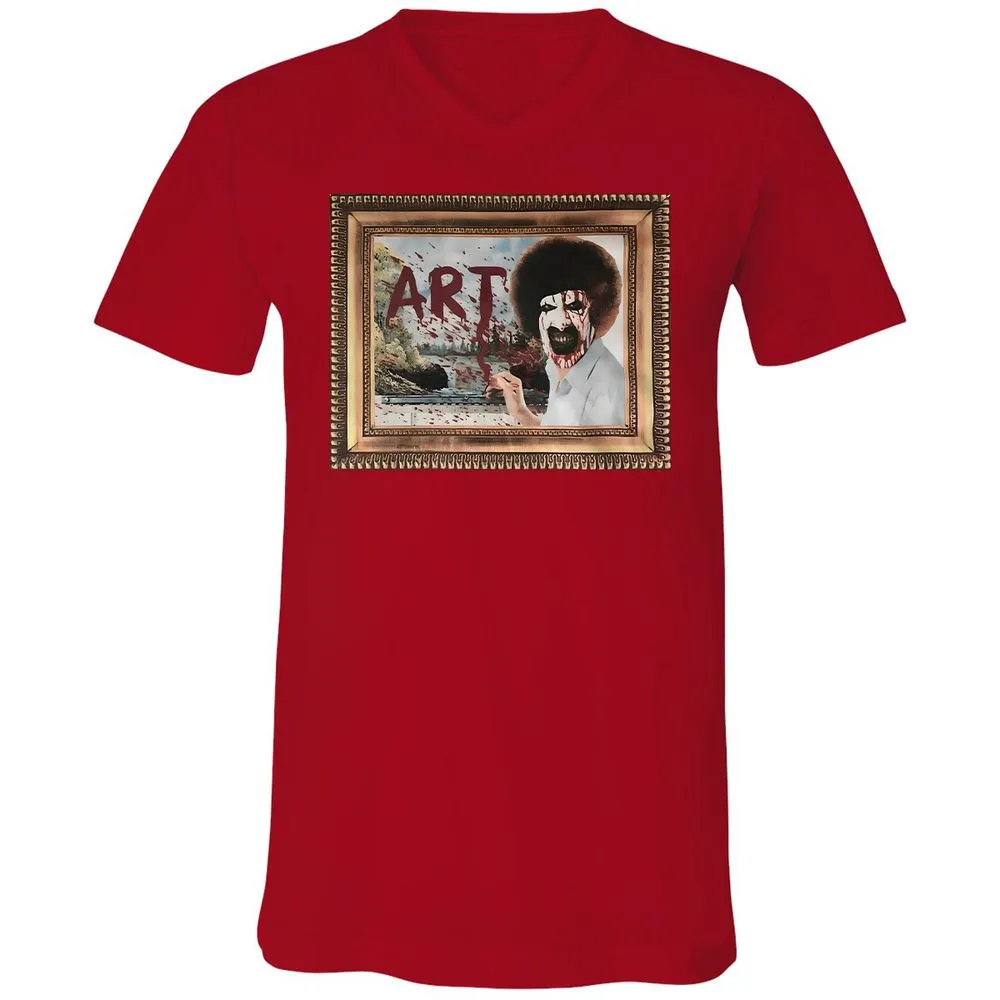 Unisex V-Neck T-Shirt - BWV4E9M1 - Red - 3