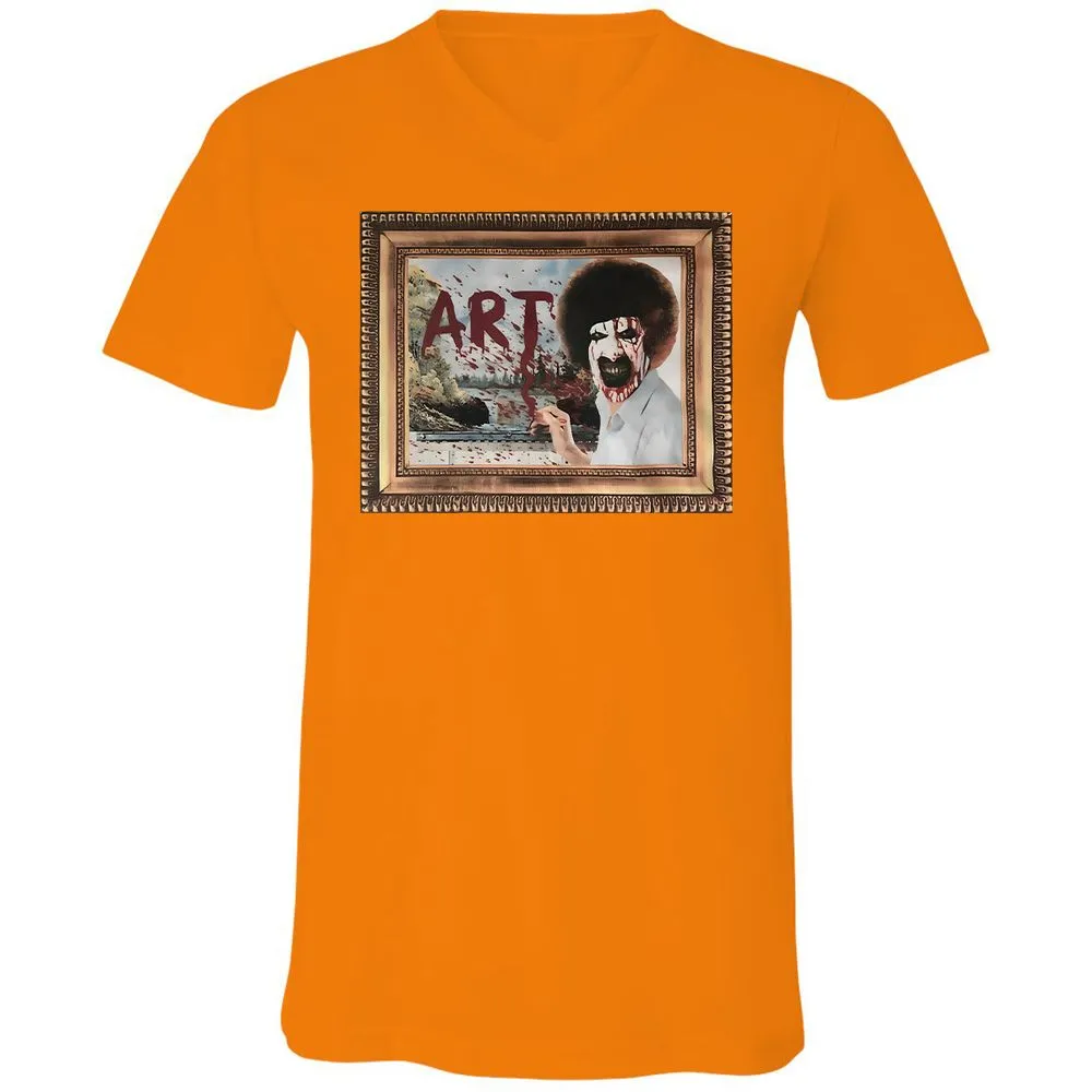 Unisex V-Neck T-Shirt - BWV4E9M1 - Orange - 11