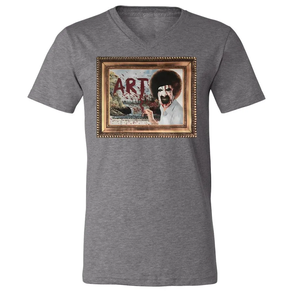 Unisex V-Neck T-Shirt - BWV4E9M1 - Deep Heather - 13