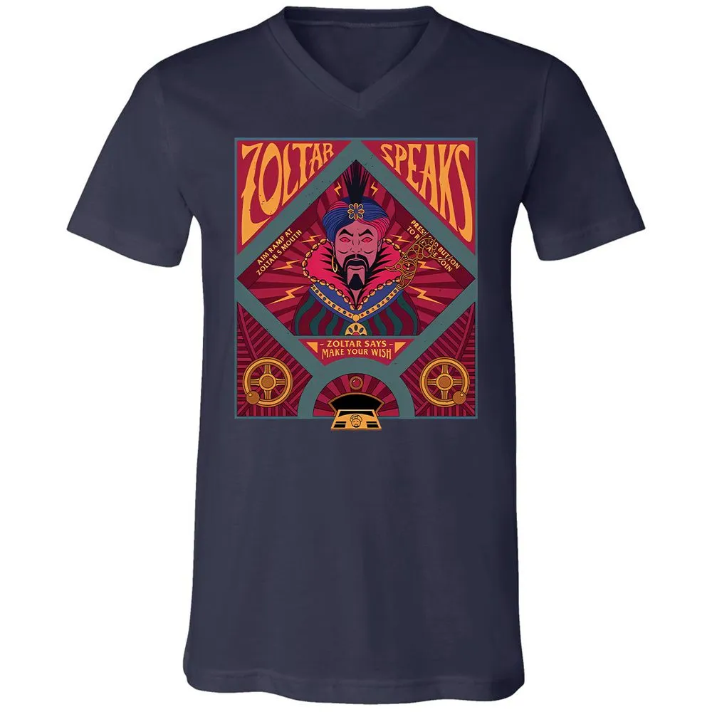 Unisex V-Neck T-Shirt - 6ZF713BD - Navy - 2