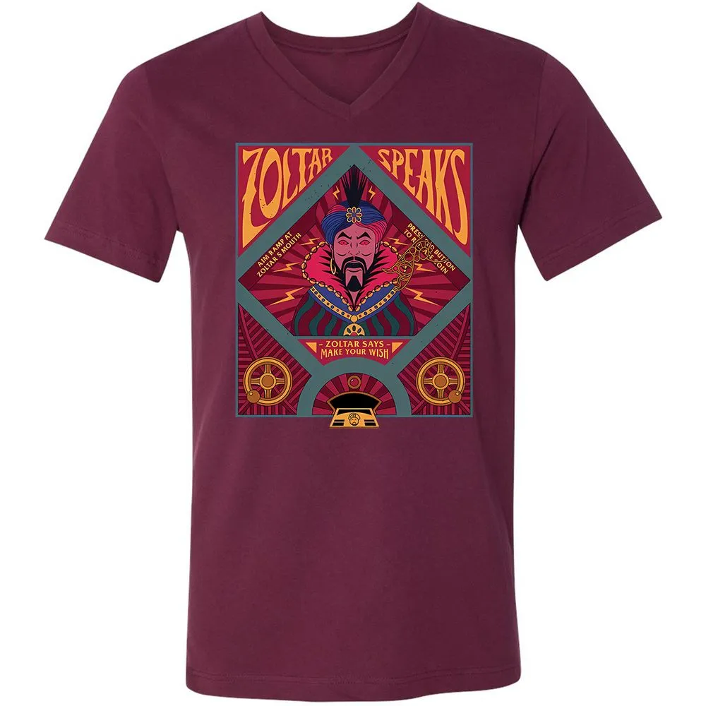 Unisex V-Neck T-Shirt - 6ZF713BD - Maroon - 6