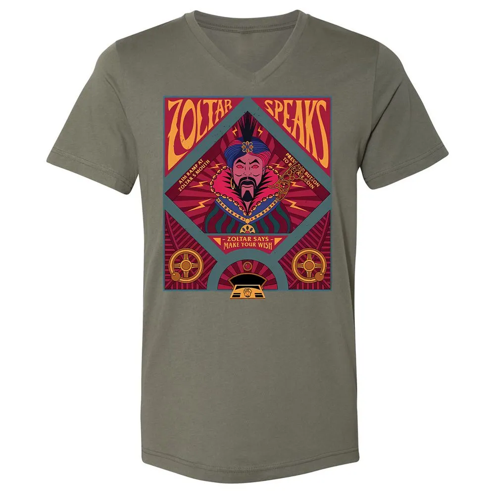 Unisex V-Neck T-Shirt - 6ZF713BD - Military Green - 10