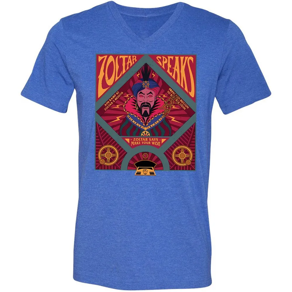 Unisex V-Neck T-Shirt - 6ZF713BD - Heather True Royal - 14