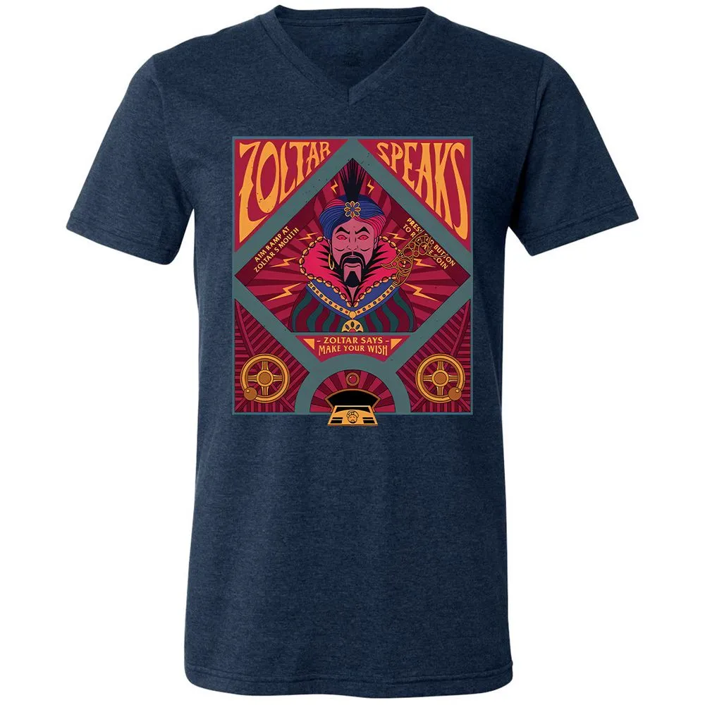 Unisex V-Neck T-Shirt - 6ZF713BD - Heather Navy - 15