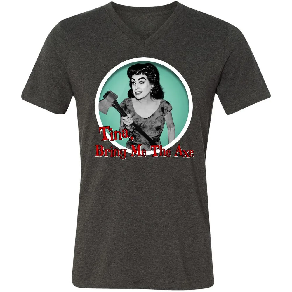 Unisex V-Neck T-Shirt - CN6A69MY - Dark Grey Heather - 8