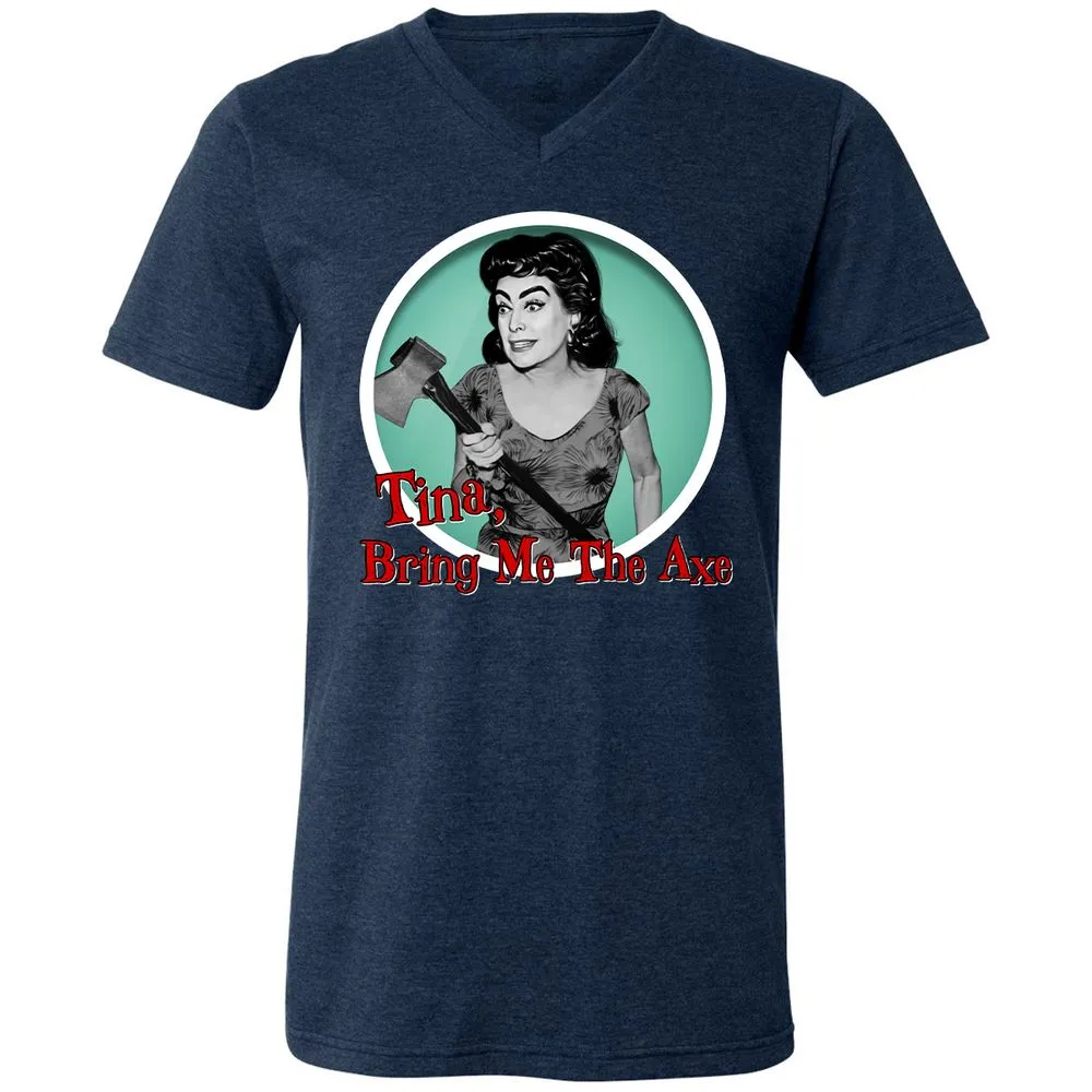 Unisex V-Neck T-Shirt - CN6A69MY - Heather Navy - 15