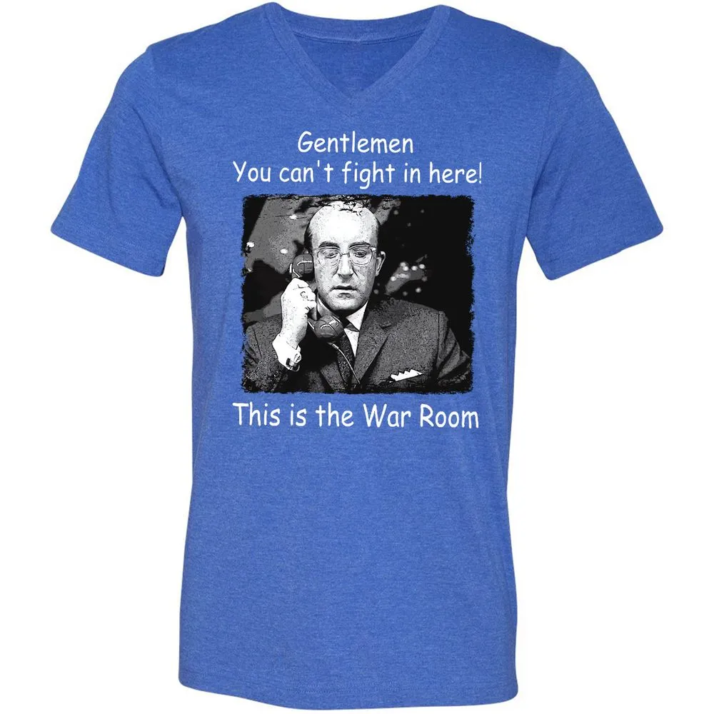 Unisex V-Neck T-Shirt - ZUH4Y8XN - Heather True Royal - 14