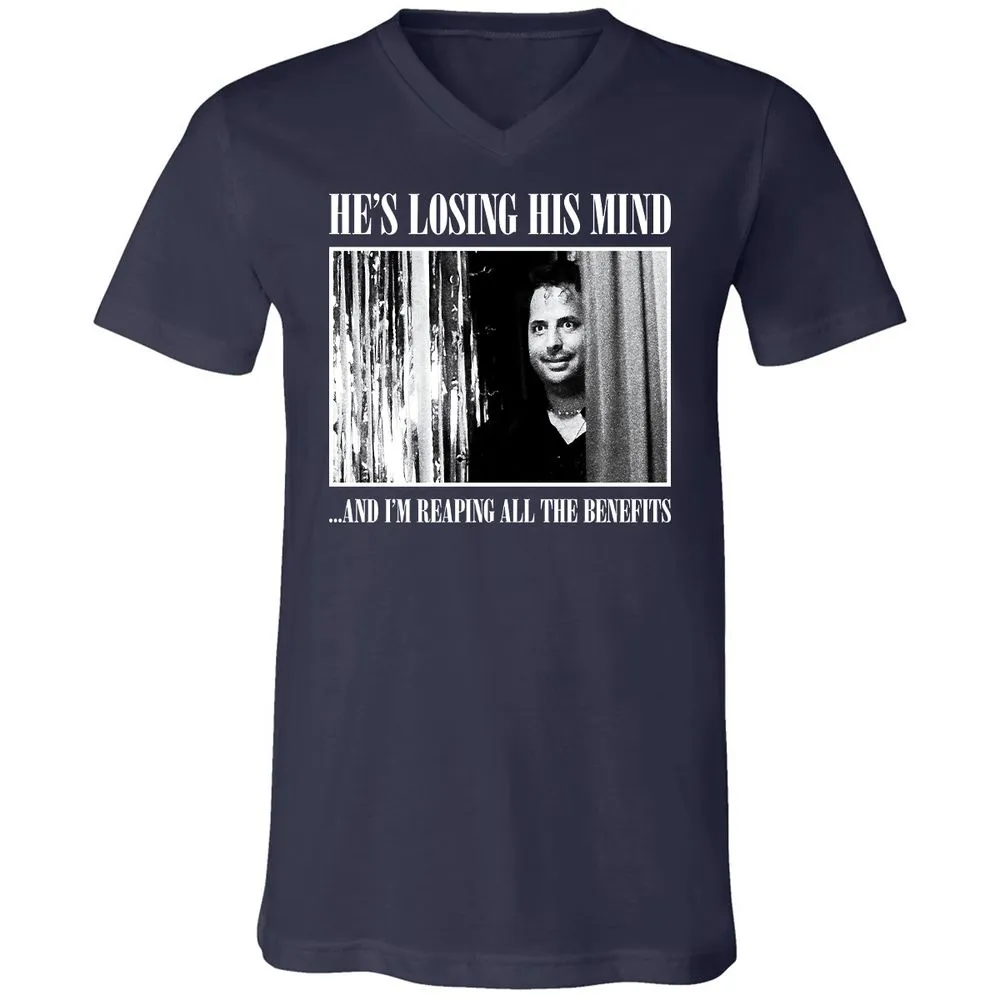 Unisex V-Neck T-Shirt - 81CM54RA - Navy - 2