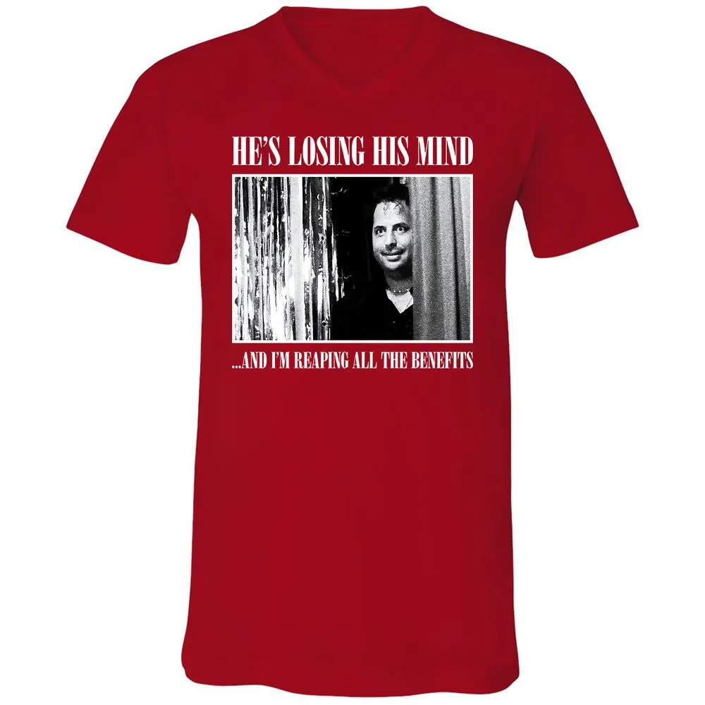 Unisex V-Neck T-Shirt - 81CM54RA - Red - 3