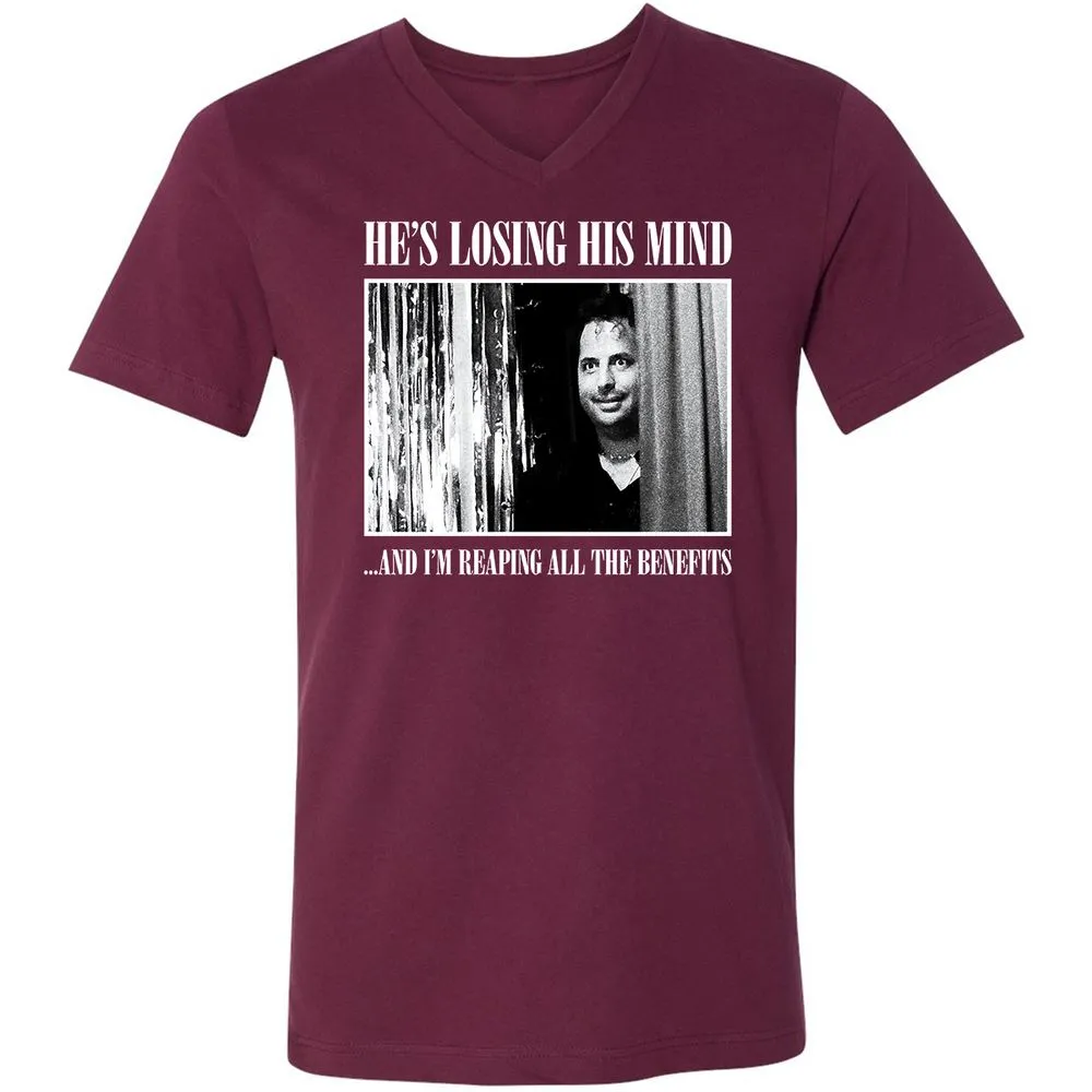 Unisex V-Neck T-Shirt - 81CM54RA - Maroon - 6