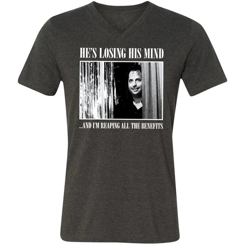 Unisex V-Neck T-Shirt - 81CM54RA - Dark Grey Heather - 8