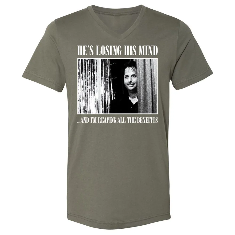 Unisex V-Neck T-Shirt - 81CM54RA - Military Green - 10
