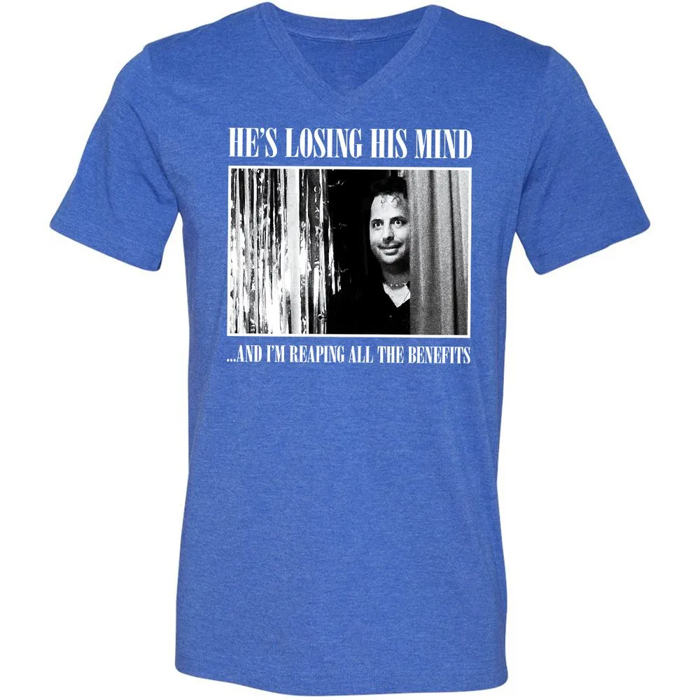 Unisex V-Neck T-Shirt - 81CM54RA - Heather True Royal - 14