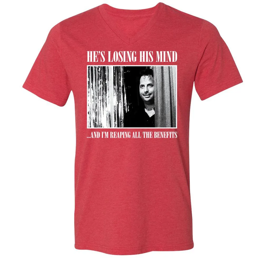 Unisex V-Neck T-Shirt - 81CM54RA - Heather Red - 16
