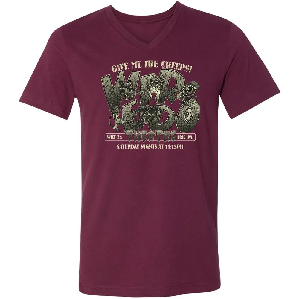 Unisex V-Neck T-Shirt - A5TCCGZD - Maroon - 6