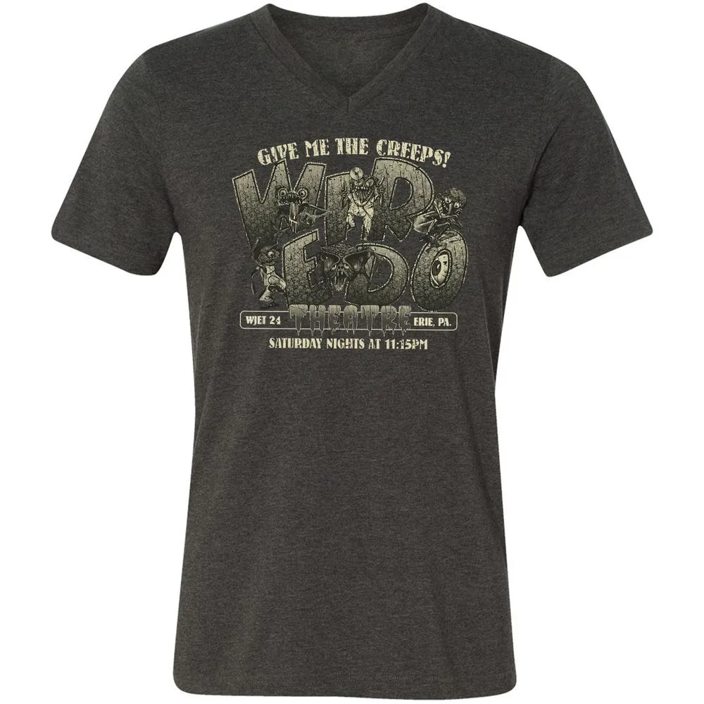 Unisex V-Neck T-Shirt - A5TCCGZD - Dark Grey Heather - 8
