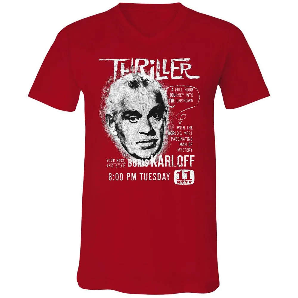 Unisex V-Neck T-Shirt - 8DGVCMHJ - Red - 3