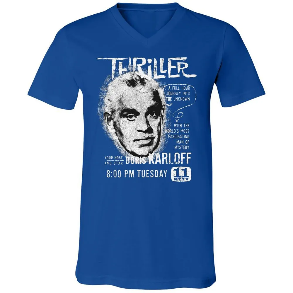 Unisex V-Neck T-Shirt - 8DGVCMHJ - True Royal - 4