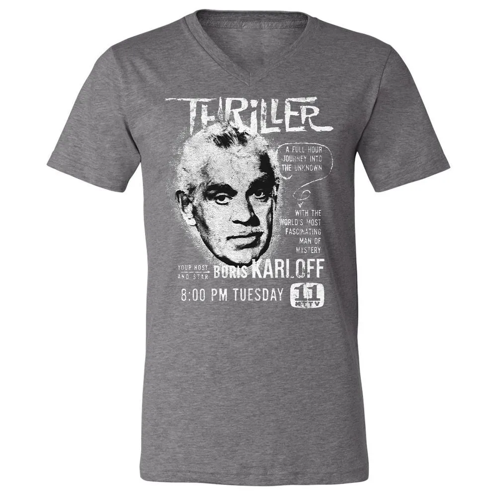 Unisex V-Neck T-Shirt - 8DGVCMHJ - Deep Heather - 13