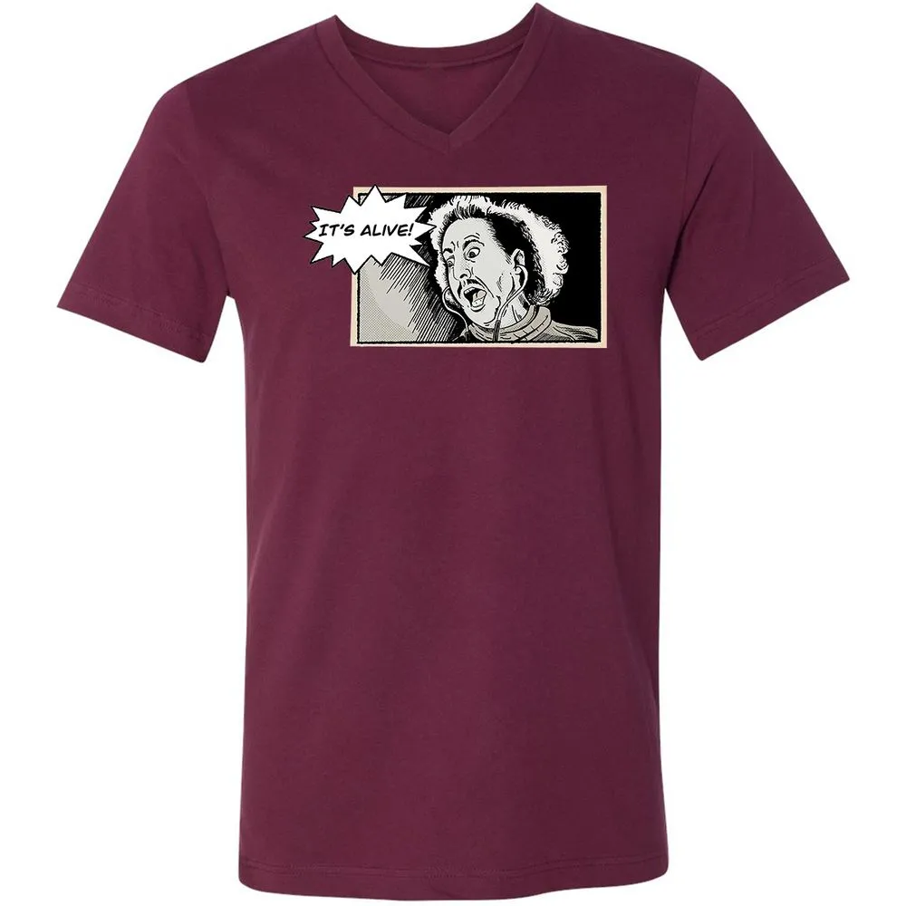Unisex V-Neck T-Shirt - Q5UHYBSY - Maroon - 6