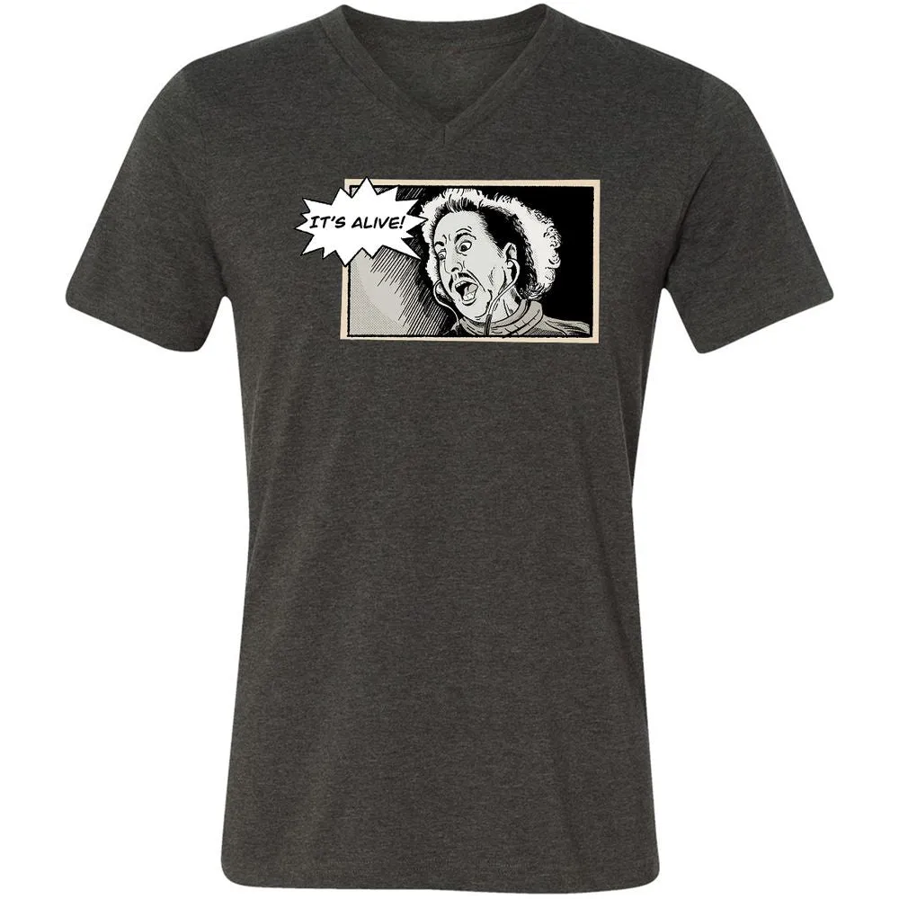 Unisex V-Neck T-Shirt - Q5UHYBSY - Dark Grey Heather - 8