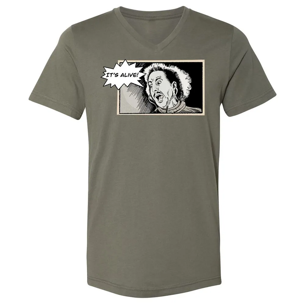 Unisex V-Neck T-Shirt - Q5UHYBSY - Military Green - 10