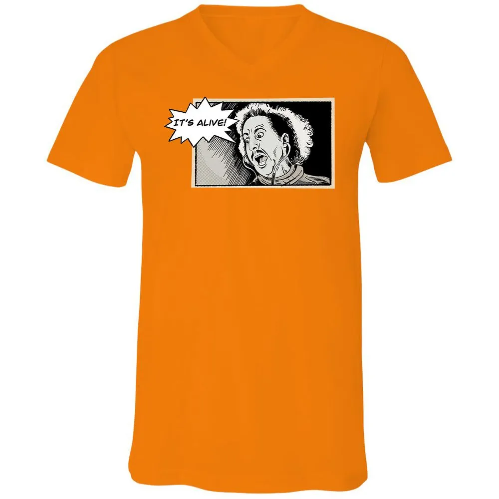 Unisex V-Neck T-Shirt - Q5UHYBSY - Orange - 11