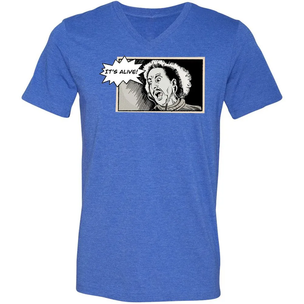 Unisex V-Neck T-Shirt - Q5UHYBSY - Heather True Royal - 14