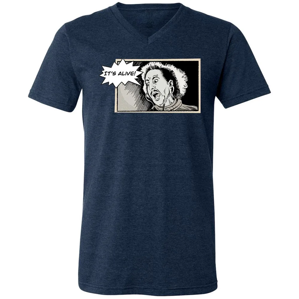 Unisex V-Neck T-Shirt - Q5UHYBSY - Heather Navy - 15