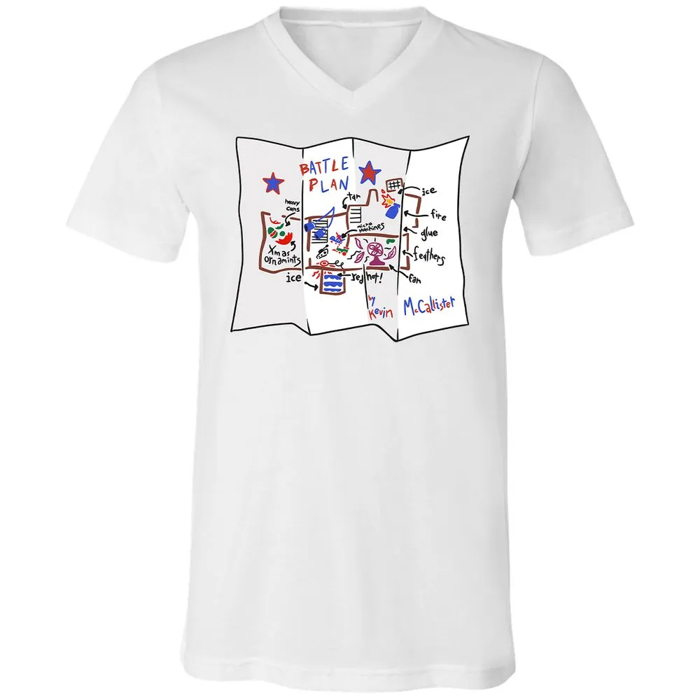 Unisex V-Neck T-Shirt - JS1J7XUR - White - 5