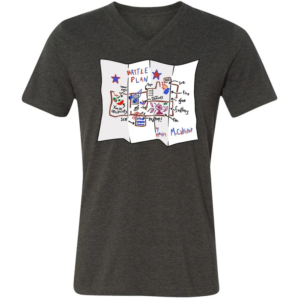 Unisex V-Neck T-Shirt - JS1J7XUR - Dark Grey Heather - 8