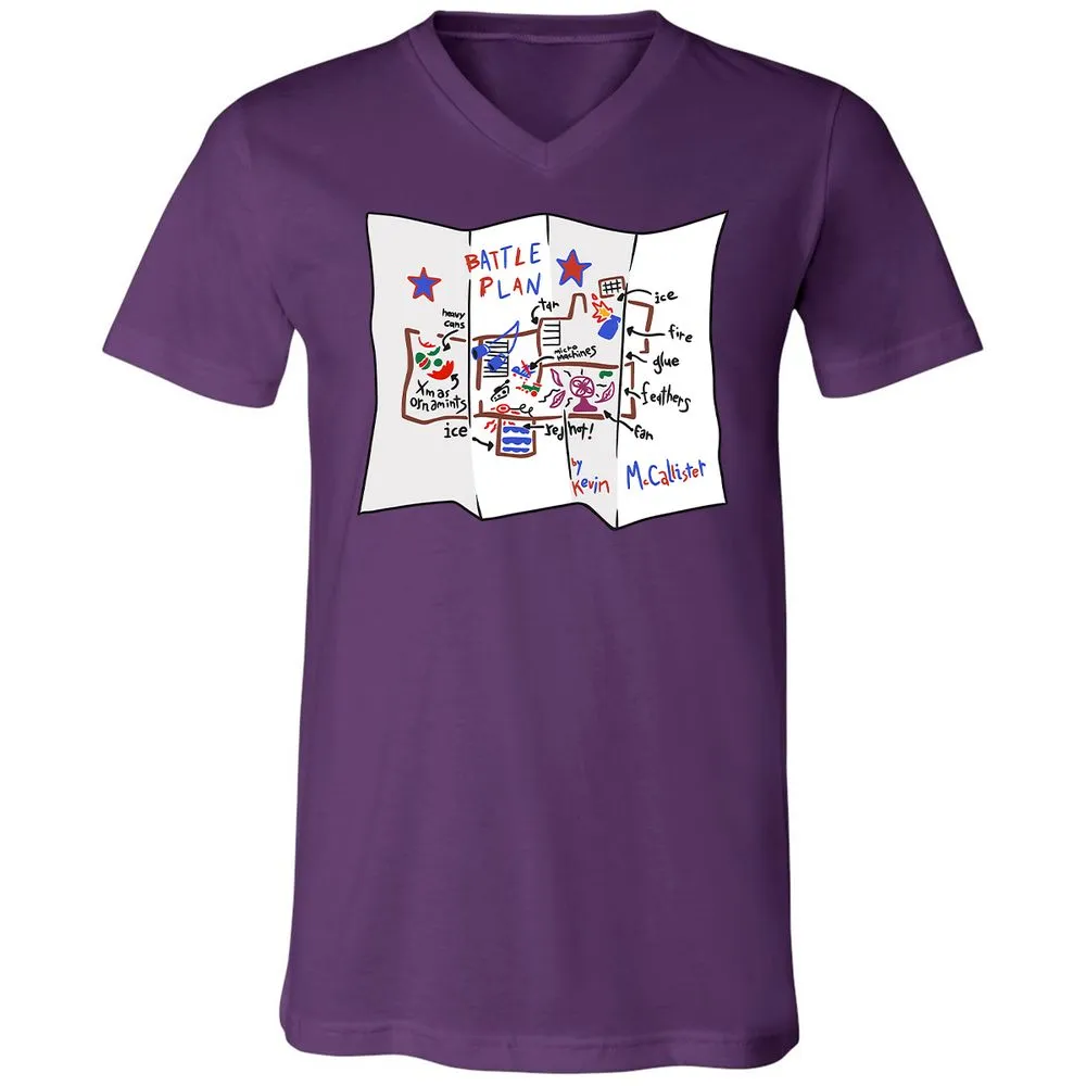 Unisex V-Neck T-Shirt - JS1J7XUR - Team Purple - 9