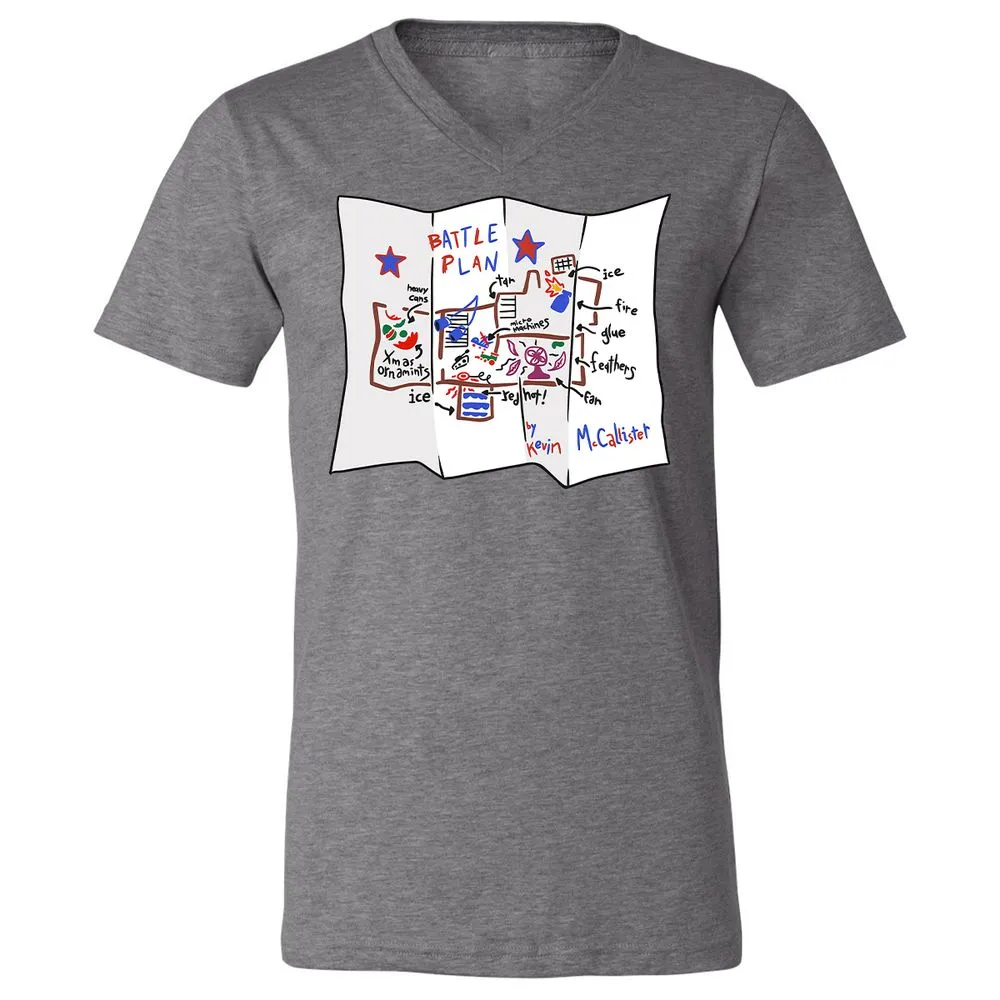 Unisex V-Neck T-Shirt - JS1J7XUR - Deep Heather - 13