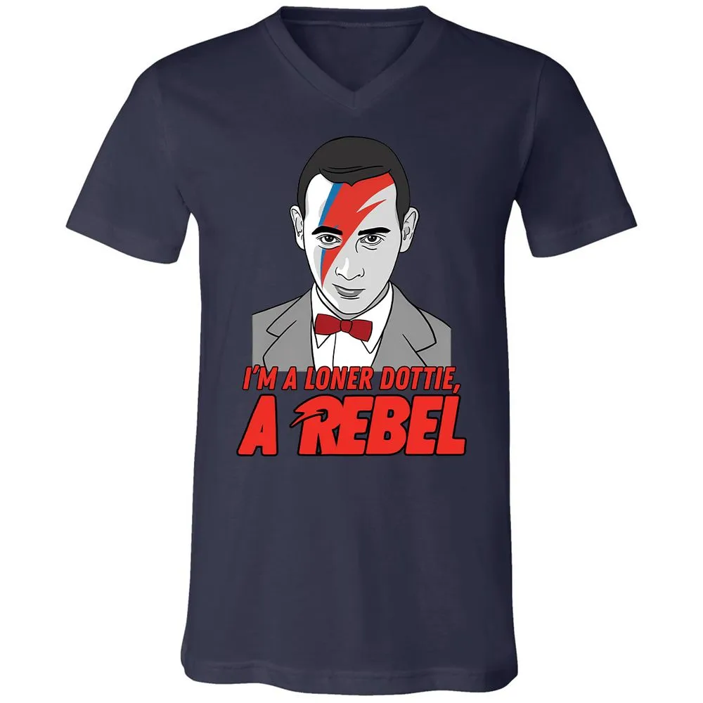 Unisex V-Neck T-Shirt - GLNBK6ES - Navy - 2