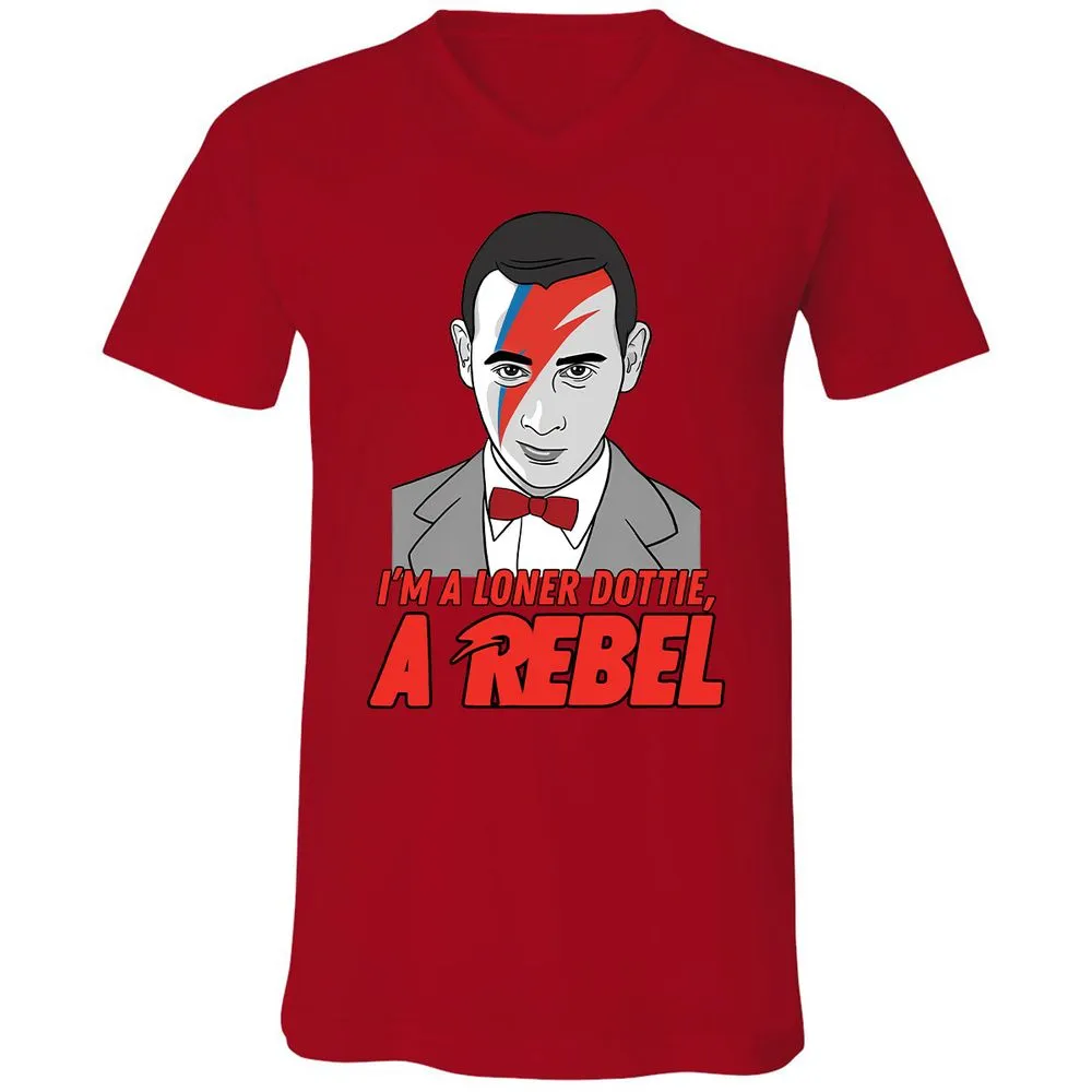 Unisex V-Neck T-Shirt - GLNBK6ES - Red - 3