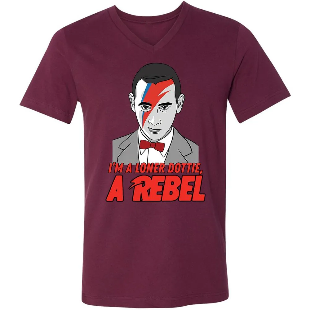 Unisex V-Neck T-Shirt - GLNBK6ES - Maroon - 6
