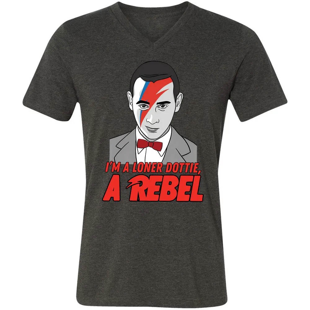 Unisex V-Neck T-Shirt - GLNBK6ES - Dark Grey Heather - 8
