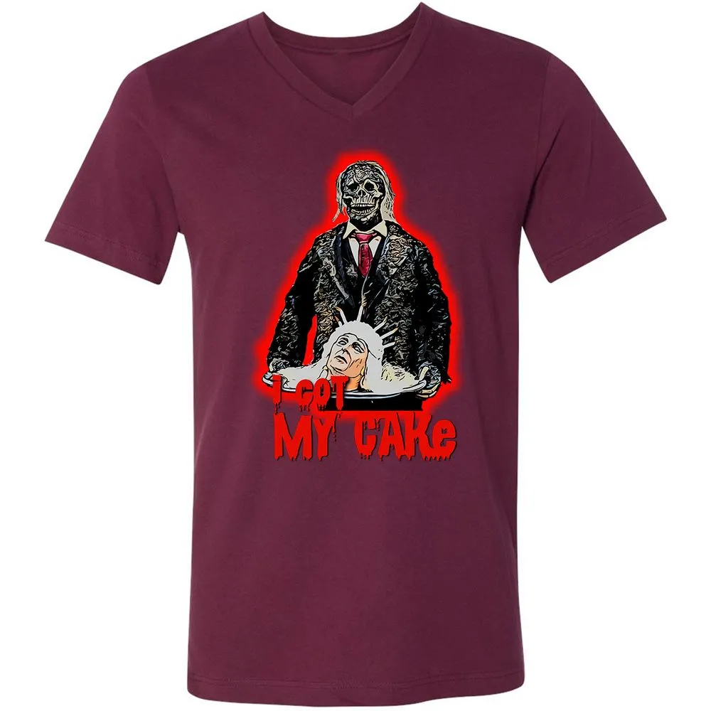 Unisex V-Neck T-Shirt - 45PAND11 - Maroon - 6