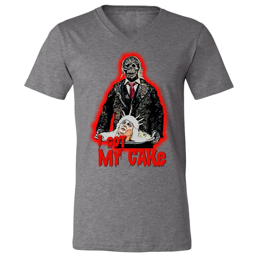 Unisex V-Neck T-Shirt - 45PAND11 - Deep Heather - 13