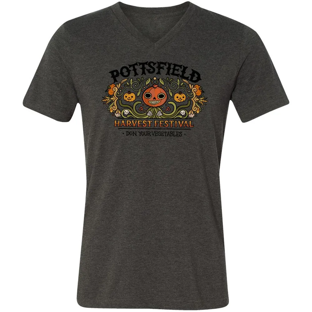 Unisex V-Neck T-Shirt - RWU843PM - Dark Grey Heather - 8