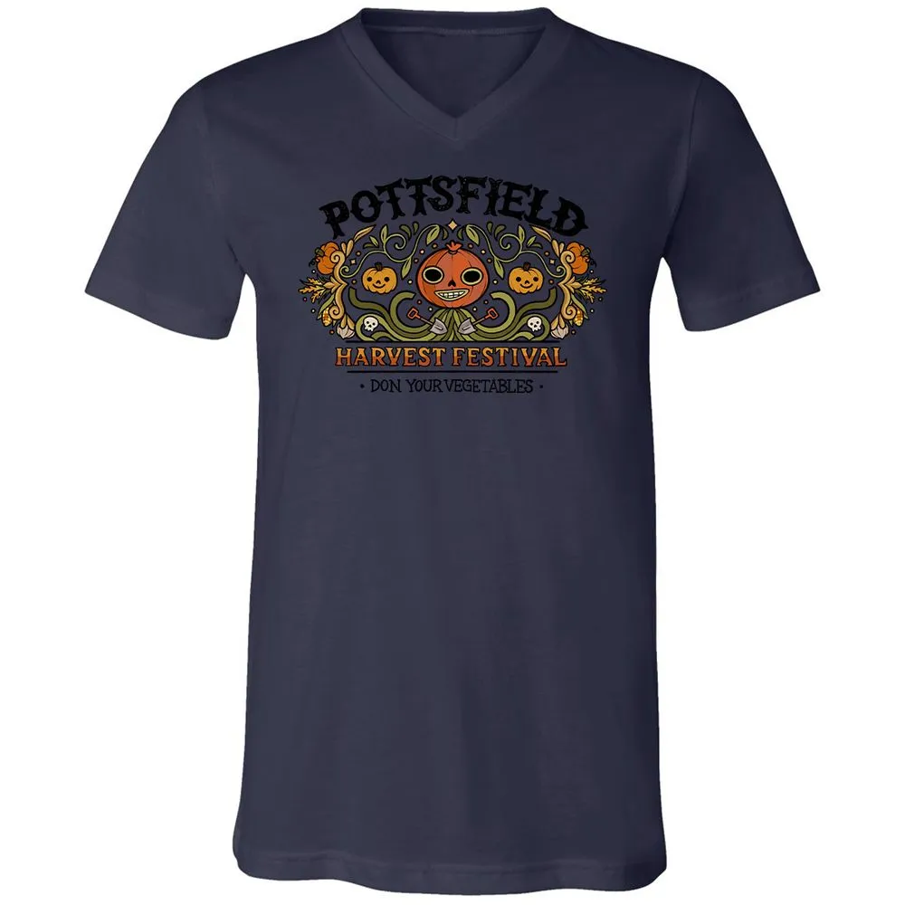 Unisex V-Neck T-Shirt - RWU843PM - Navy - 9