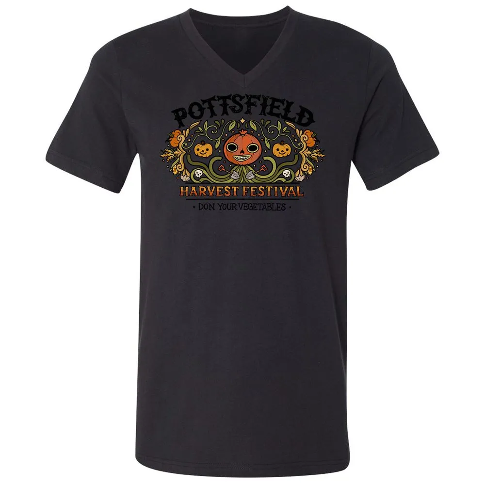Unisex V-Neck T-Shirt - RWU843PM - Black - 16