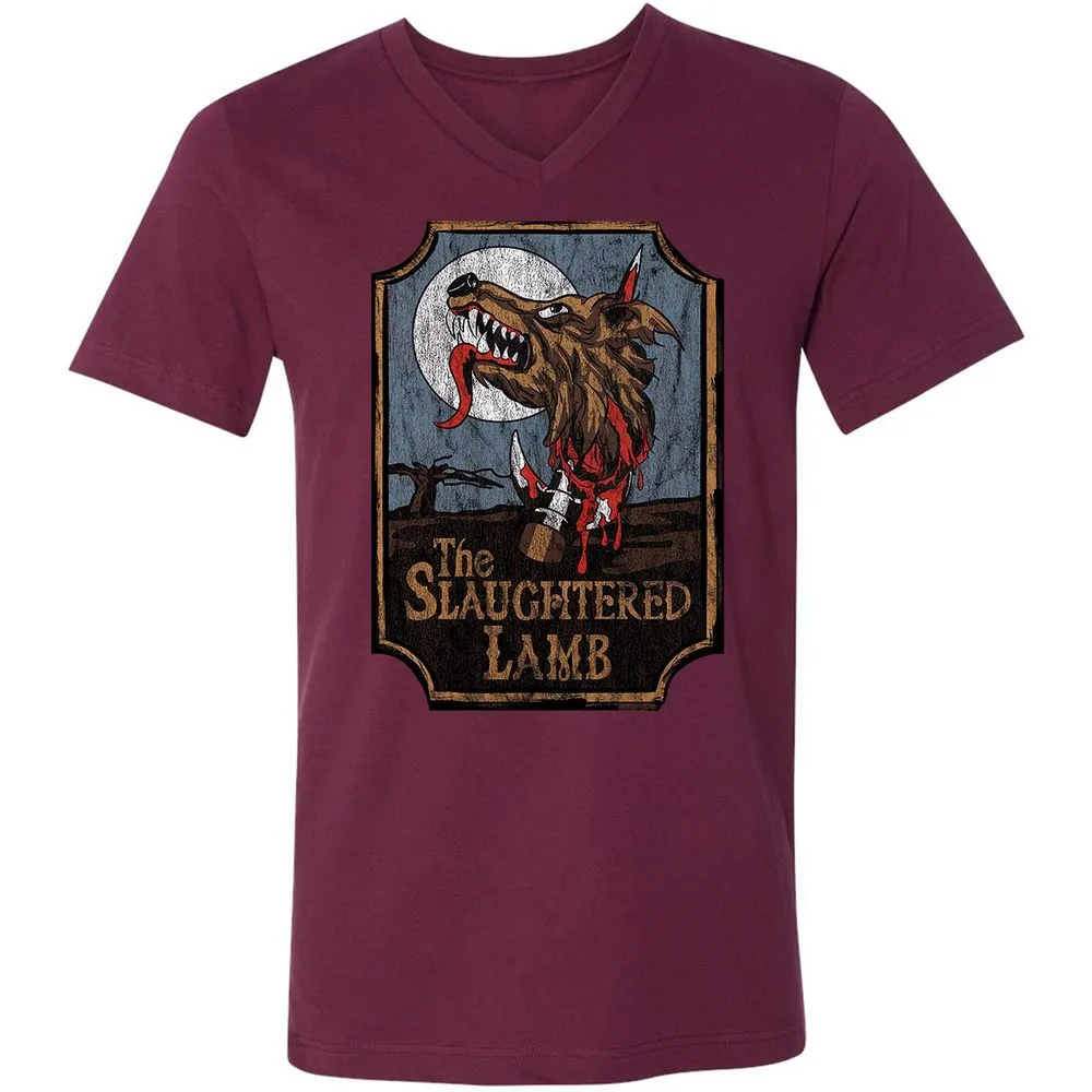 Unisex V-Neck T-Shirt - DLWPCGS2 - Maroon - 6