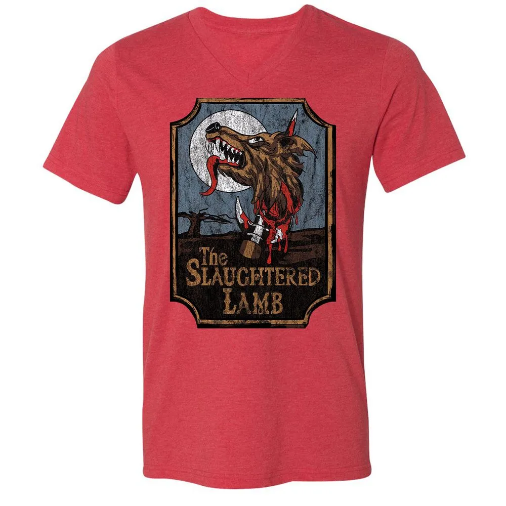 Unisex V-Neck T-Shirt - DLWPCGS2 - Heather Red - 16