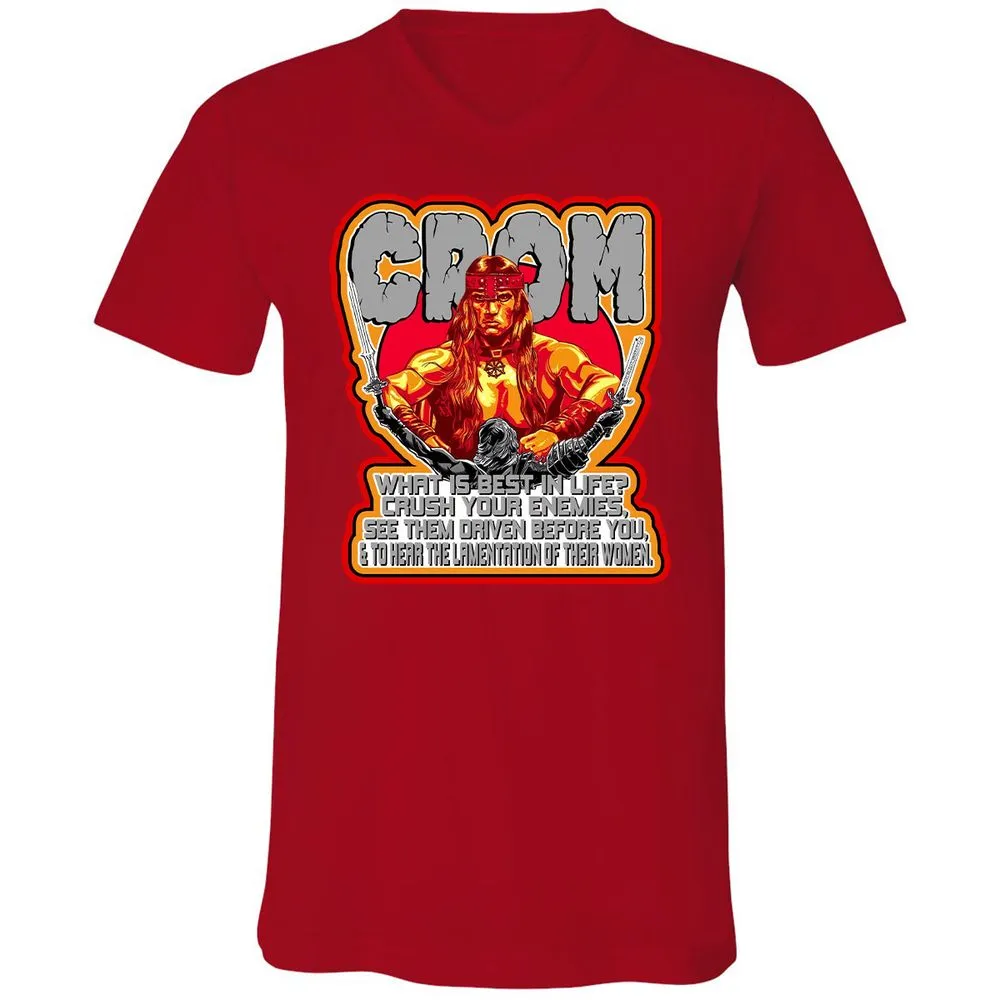 Unisex V-Neck T-Shirt - G2HUM18G - Red - 3