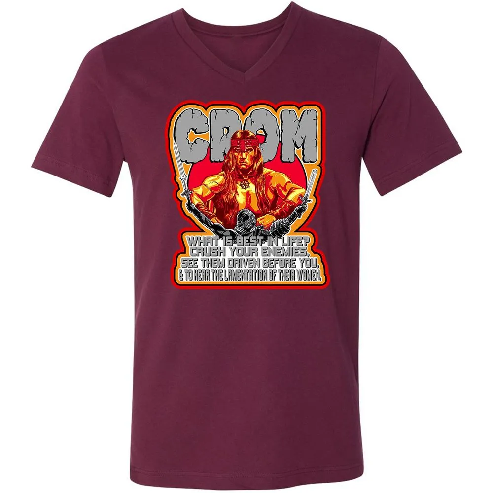 Unisex V-Neck T-Shirt - G2HUM18G - Maroon - 6
