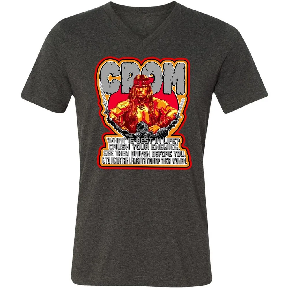 Unisex V-Neck T-Shirt - G2HUM18G - Dark Grey Heather - 8